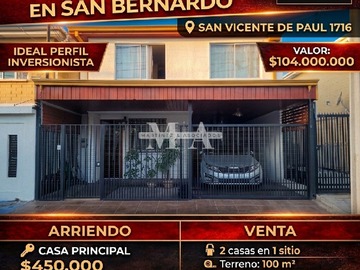 Venta / Casa / San Bernardo