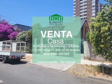 Venta / Casa / San Miguel