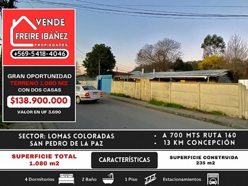 Venta / Casa / San Pedro de la Paz