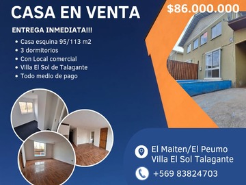 Venta / Casa / Talagante