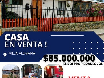 Venta / Casa / Villa Alemana