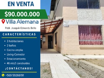Venta / Casa / Villa Alemana