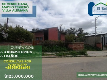 Venta / Casa / Villa Alemana