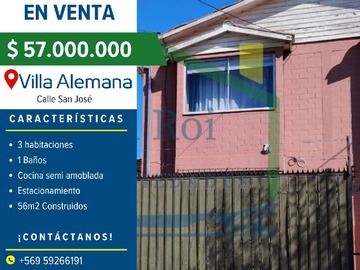 Venta / Casa / Villa Alemana