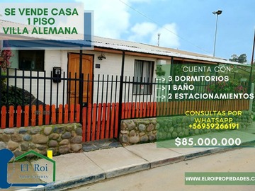 Venta / Casa / Villa Alemana