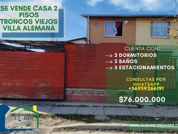 Venta / Casa / Villa Alemana