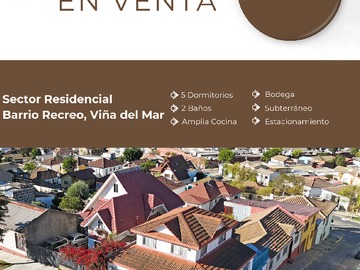 Venta / Casa / Viña del Mar