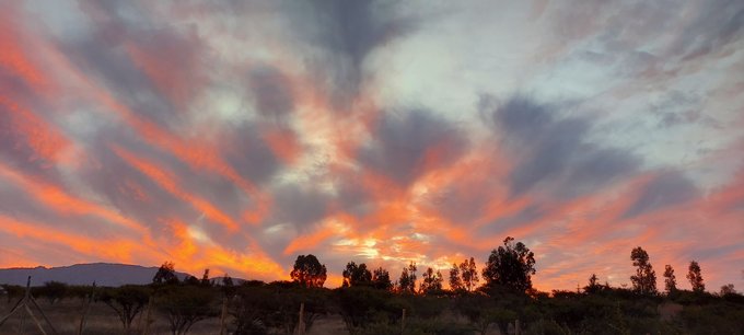 Puesta de sol desde Casa MIrador Las Loicas