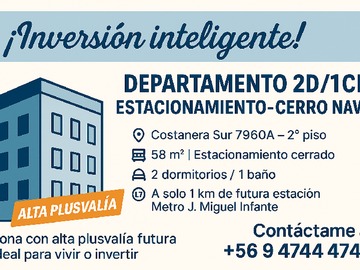 Venta / Departamento / Cerro Navia