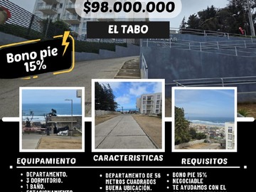Venta / Departamento / El Tabo