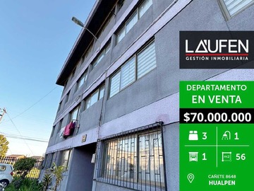 Venta / Departamento / Hualpén