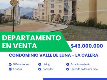 Venta / Departamento / La Calera