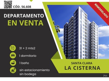 Venta / Departamento / La Cisterna