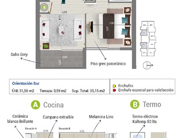 Venta / Departamento / La Cisterna