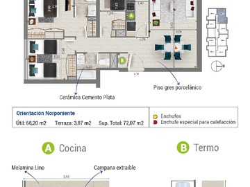Venta / Departamento / La Cisterna