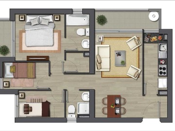Venta / Departamento / La Cisterna