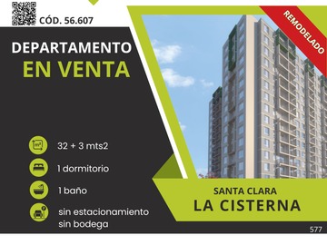 Venta / Departamento / La Cisterna