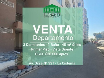 Venta / Departamento / La Cisterna