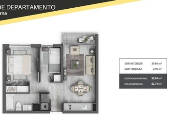 Venta / Departamento / La Cisterna
