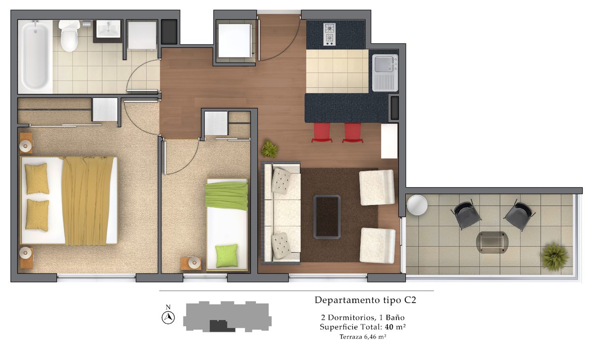 Planta departamento