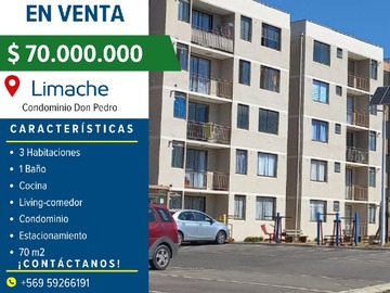Venta / Departamento / Limache