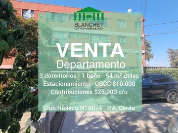 Venta / Departamento / Pedro Aguirre Cerda