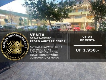 Venta / Departamento / Pedro Aguirre Cerda