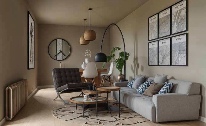 Living-comedor diseño