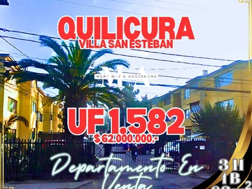 Venta / Departamento / Quilicura