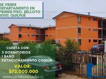 Venta / Departamento / Quilpué