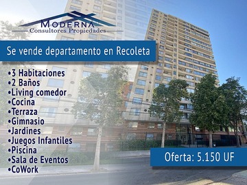 Venta / Departamento / Recoleta