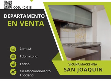 Venta / Departamento / San Joaquín