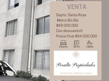 Venta / Departamento / San Joaquín