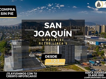 Venta / Departamento / San Joaquín