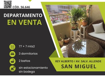 Venta / Departamento / San Miguel