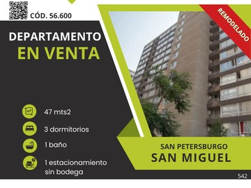 Venta / Departamento / San Miguel