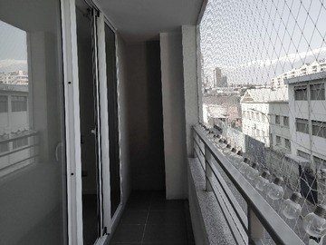 Terraza con malla de seguridad