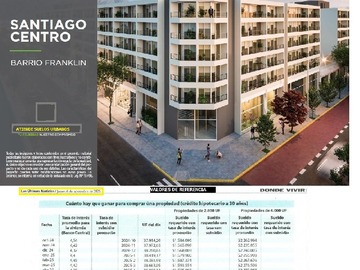 Venta / Departamento / Santiago