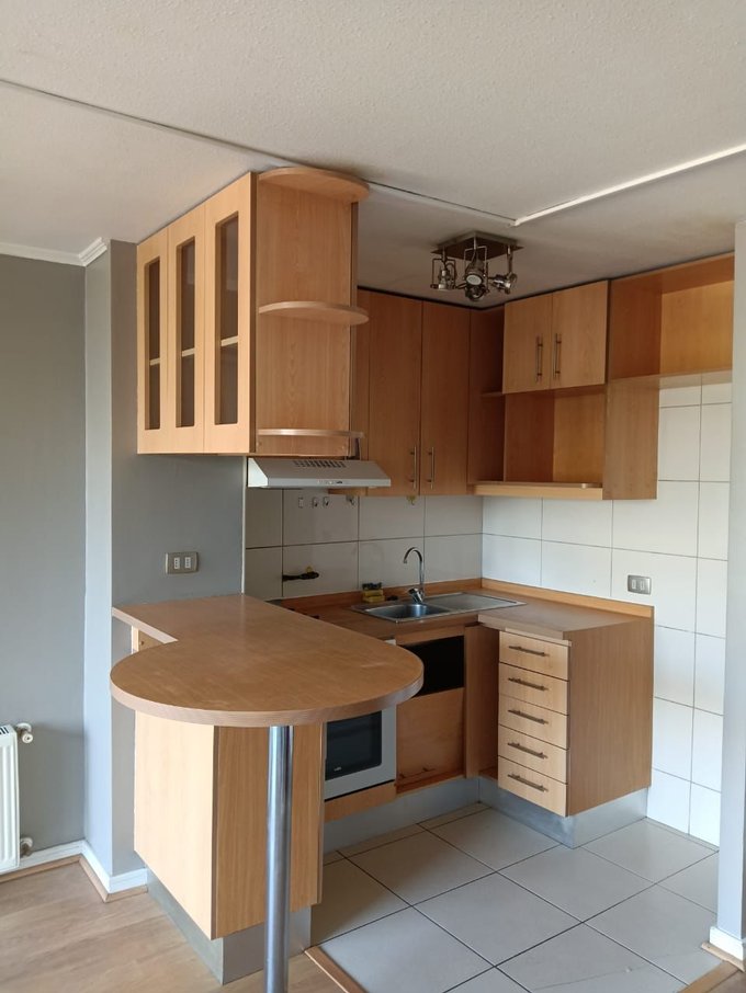 cocina con mesón