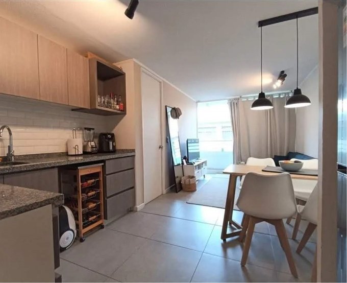Cocina americana comedor living