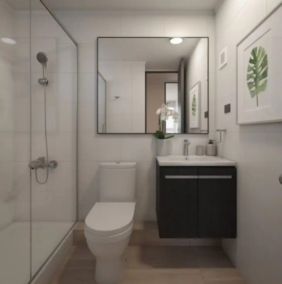 Baño con modernas terminaciones