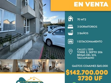 Venta / Departamento / Talcahuano