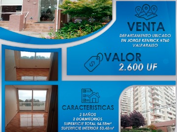 Venta / Departamento / Valparaíso