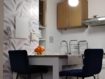 Isla, cocina equipada