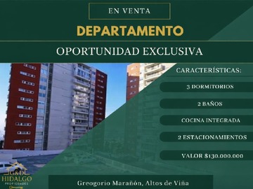 Venta / Departamento / Viña del Mar