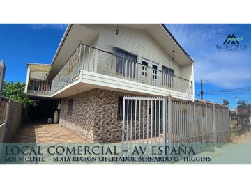 Venta / Local Comercial / San Vicente de Tagua Tagua