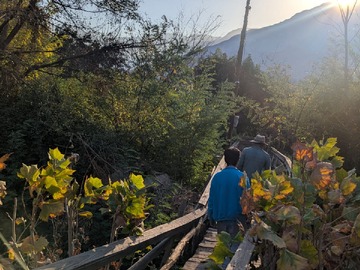 Puente de acceso peatonal desde camino público