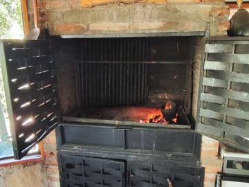 Parrilla con puertas y extracrtor