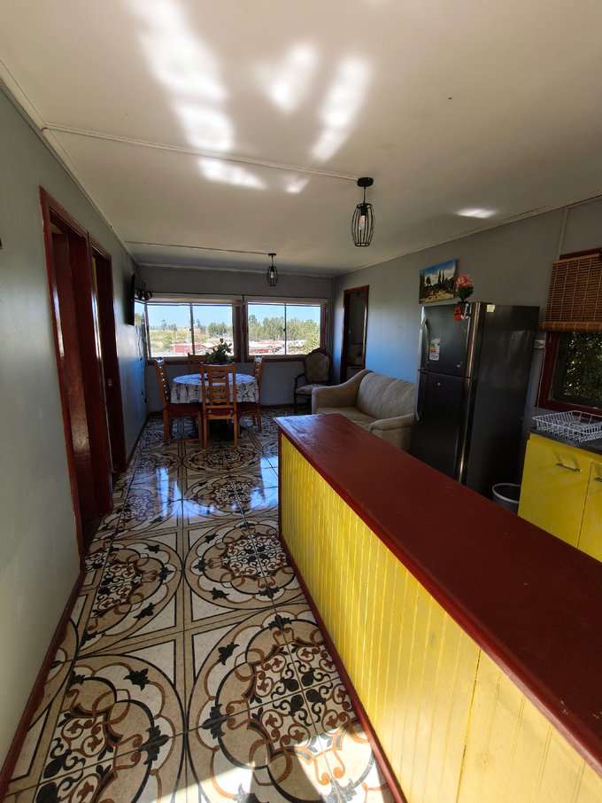 Vista ingreso cabaña