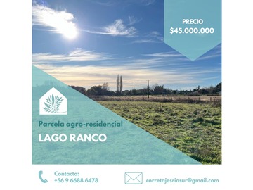 Venta / Parcela / Lago Ranco